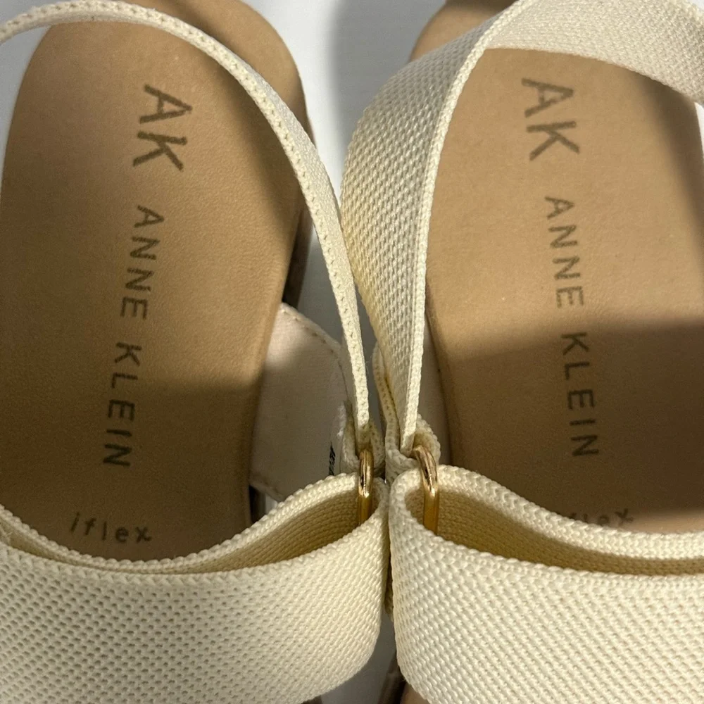 Anne Klein Cream Strap Sandals - Picture 2 of 4